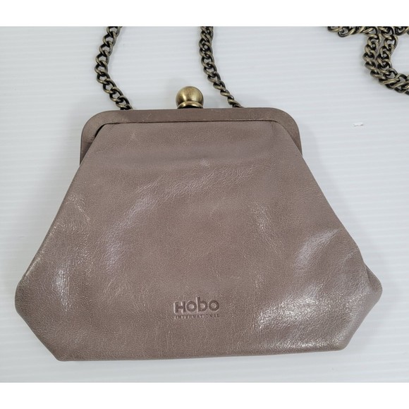 HOBO International Crossbody Leather Coin Bag Chain Purse Shoulder Clutch Wallet - Picture 2 of 10